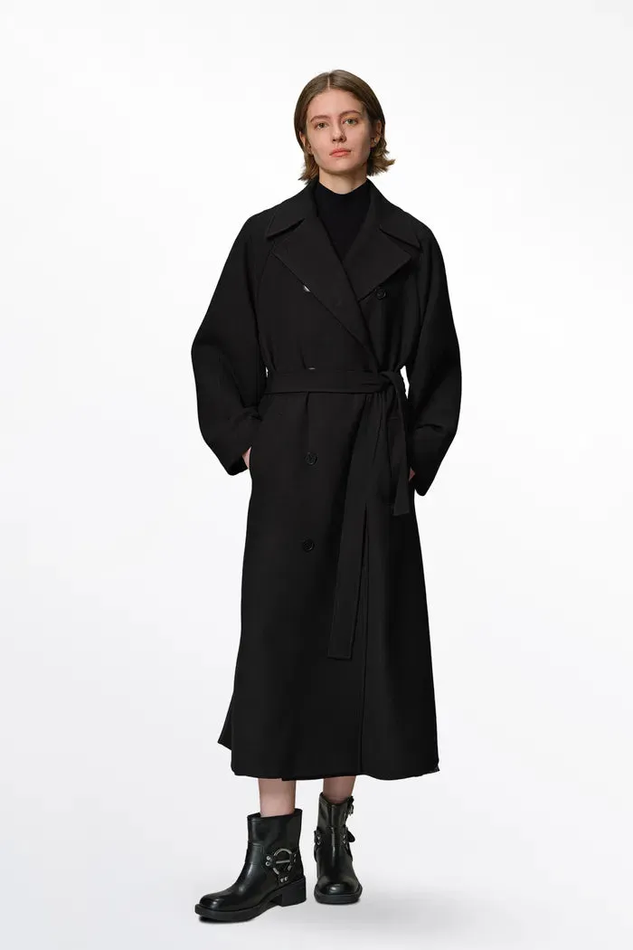 Tomi Trench Coat in Wool Twill