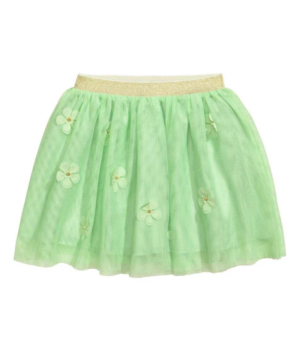 Tulle Little Ballerina Skirt with Flowers