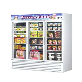 Turbo Air (TGF-72F-N) 82" Wide Reach-In Freezer featuring Three Glass Doors