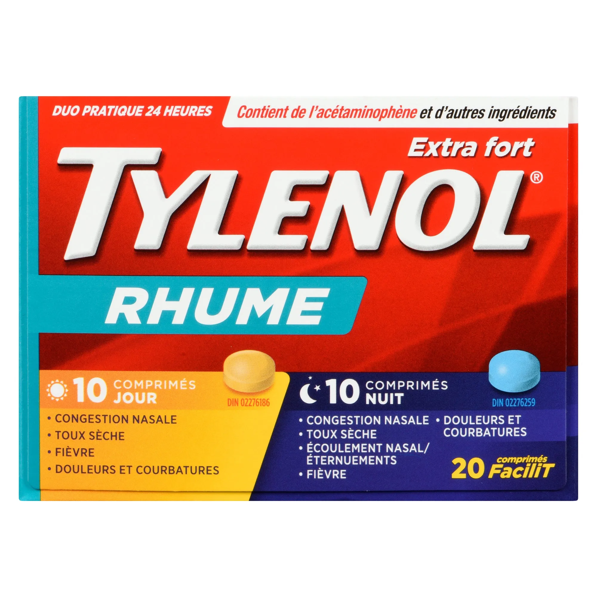 Tylenol Cold Extra Strength 24 Hour Convenience Pack - 20 eZtabs