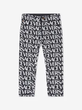 Versace Girls Logo Denim Jeans