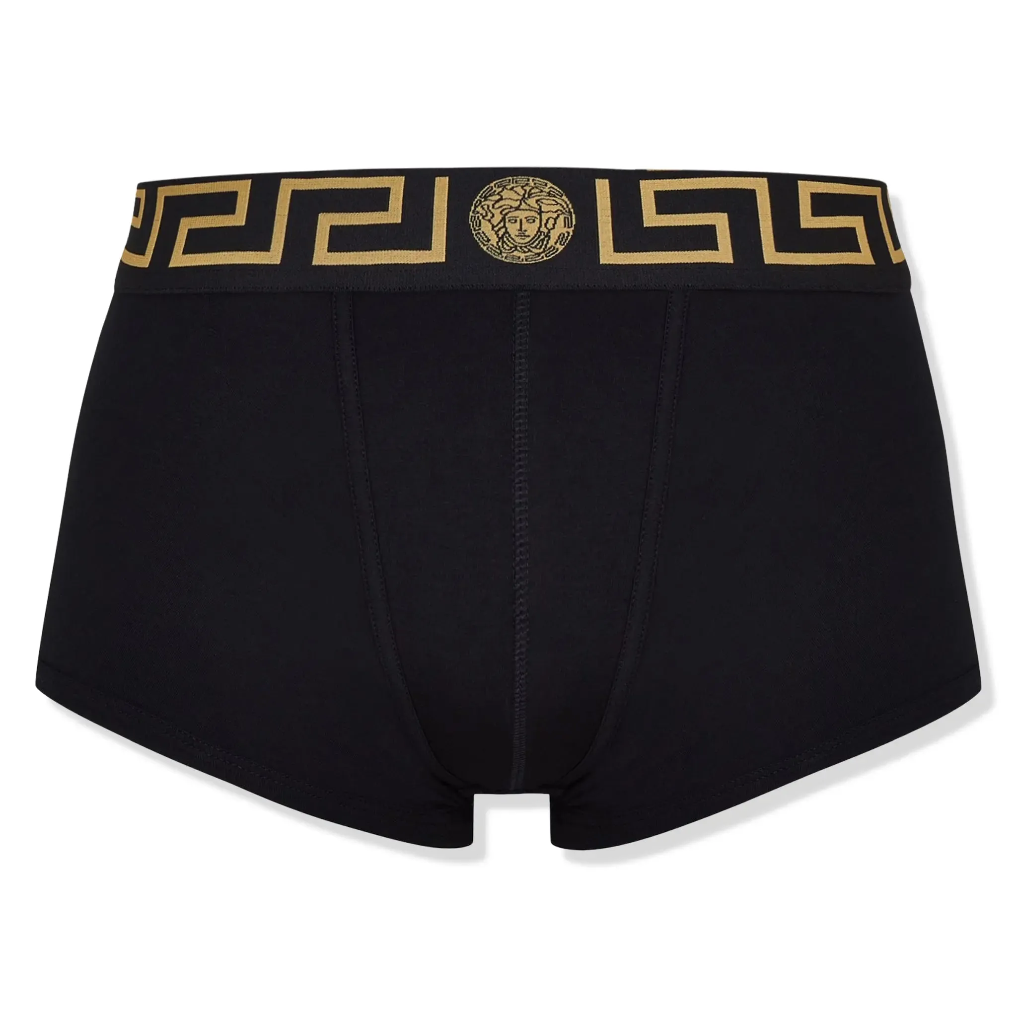 Versace Icon Greca Waistband Black Trunks Two Pack