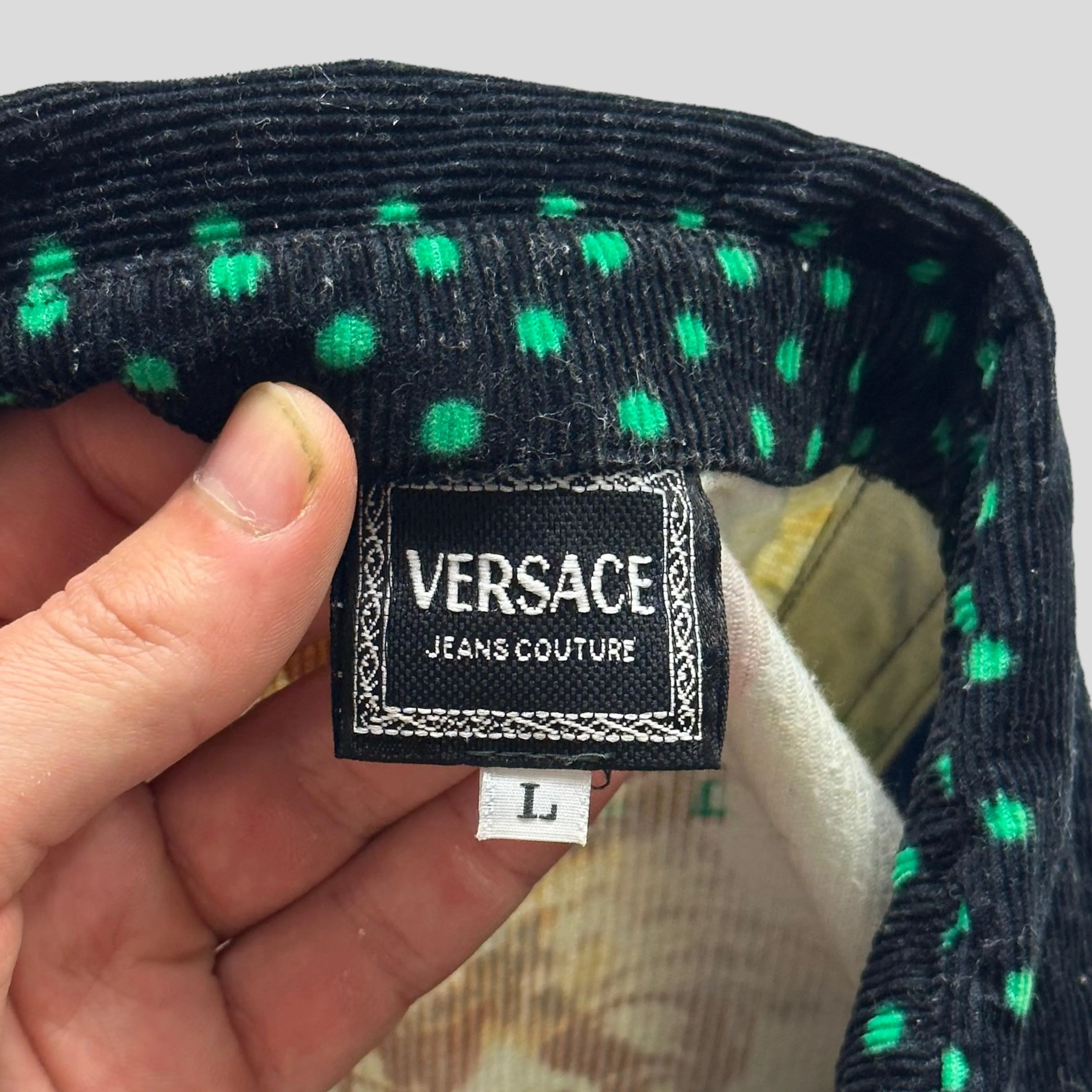 Versace VJC 1990’s Cats and Flowers Corduroy Shirt - M