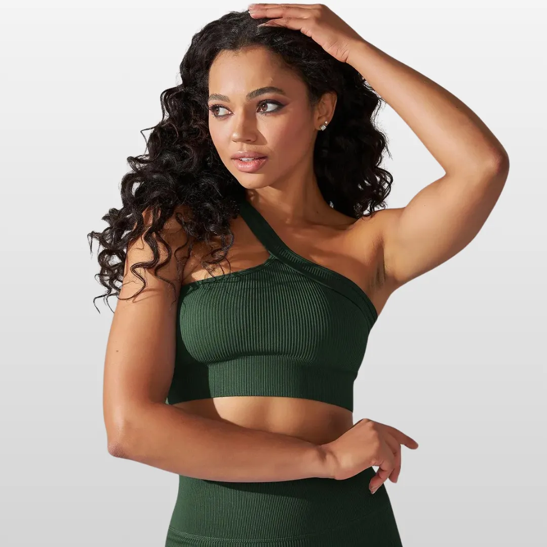 VESSA ONE SHOULDER SPORTS BRA