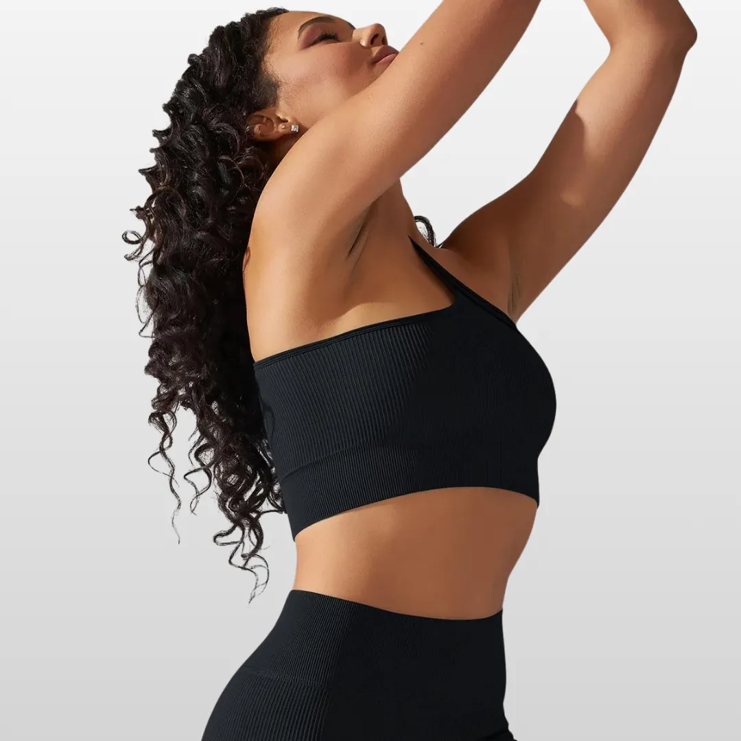 VESSA ONE SHOULDER SPORTS BRA