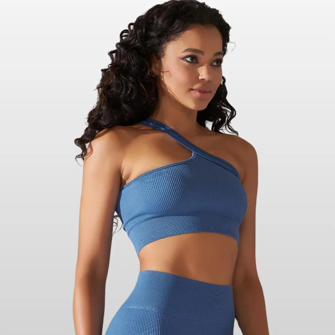 VESSA ONE SHOULDER SPORTS BRA