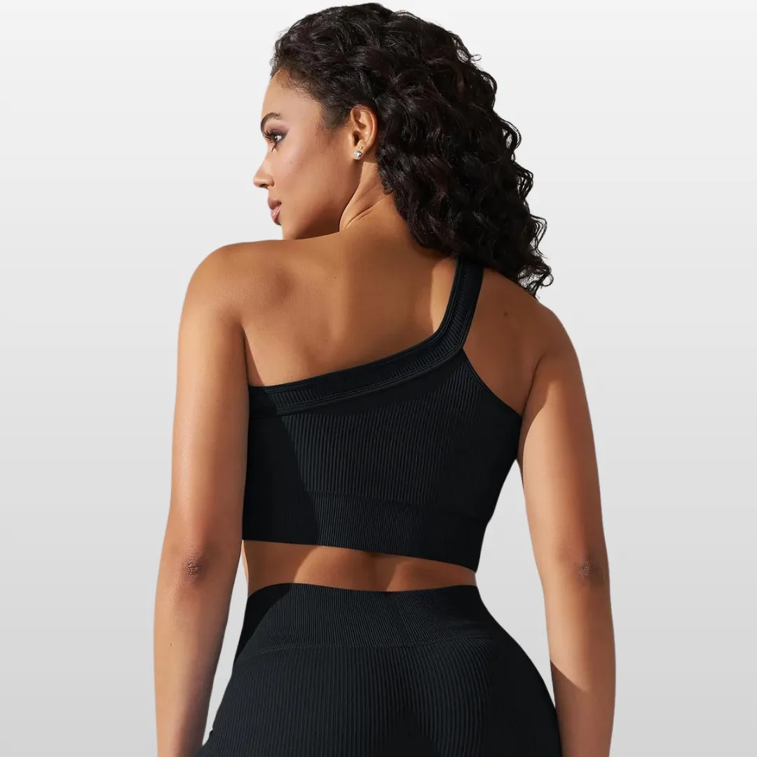 VESSA ONE SHOULDER SPORTS BRA