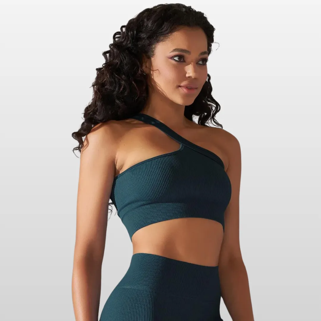 VESSA ONE SHOULDER SPORTS BRA