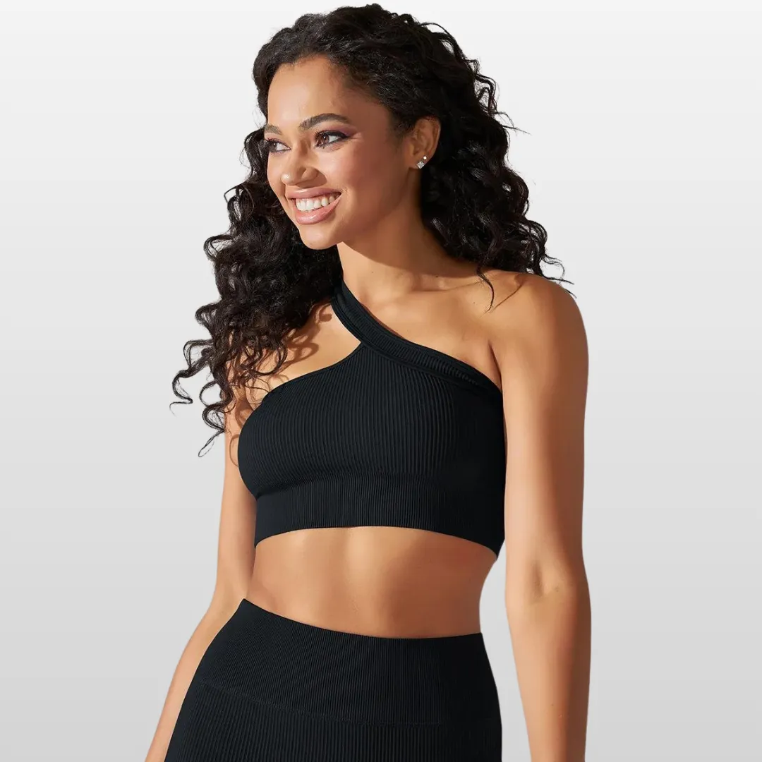 VESSA ONE SHOULDER SPORTS BRA