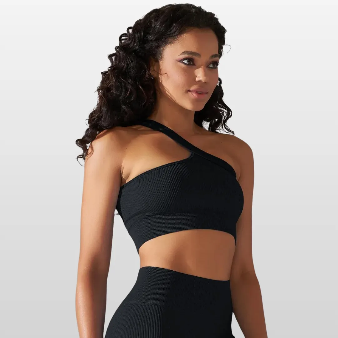 VESSA ONE SHOULDER SPORTS BRA