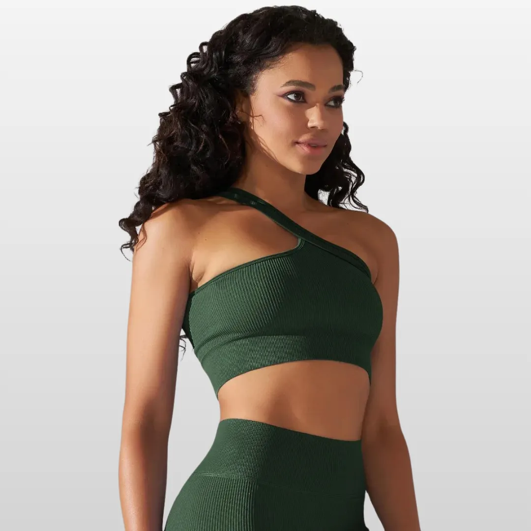 VESSA ONE SHOULDER SPORTS BRA