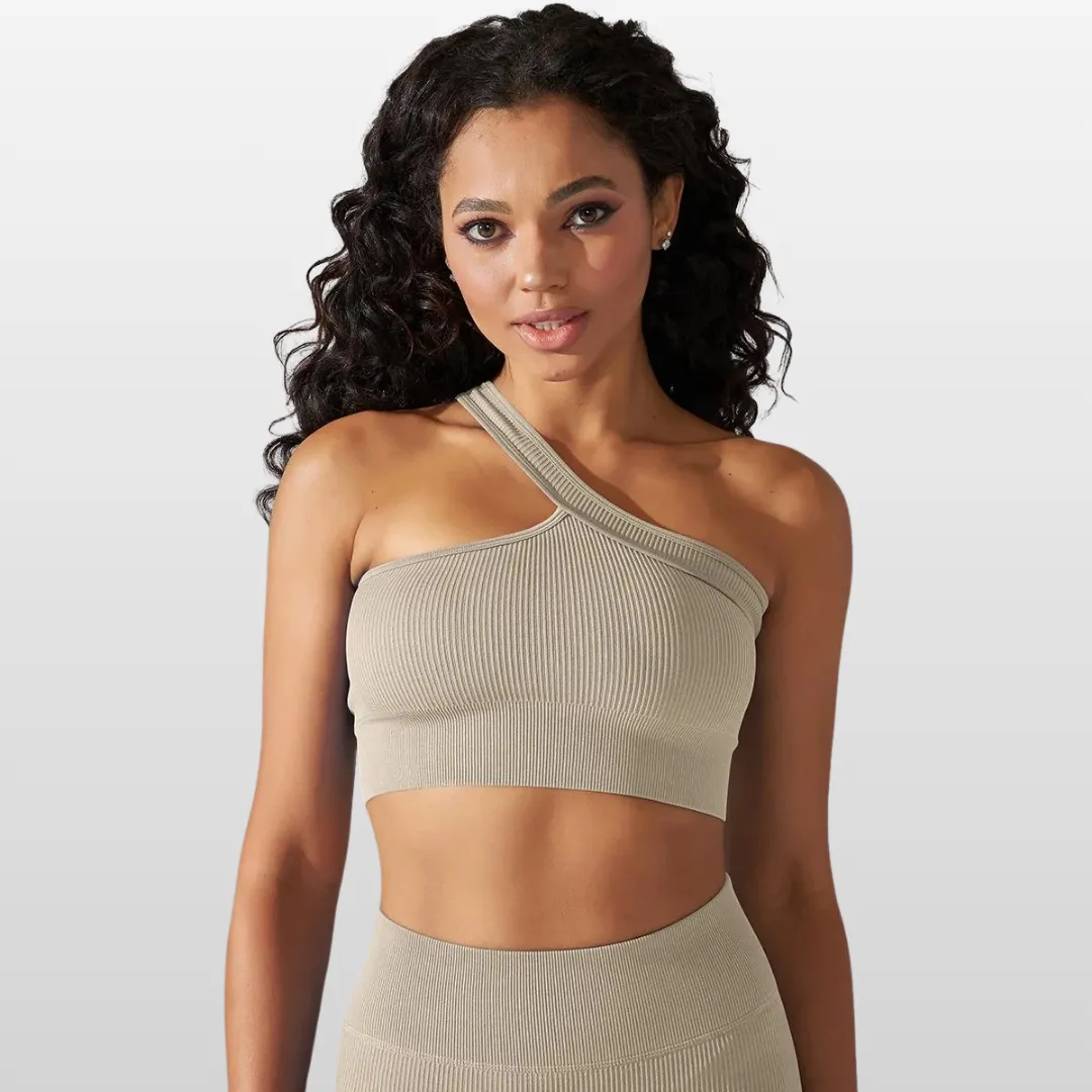 VESSA ONE SHOULDER SPORTS BRA