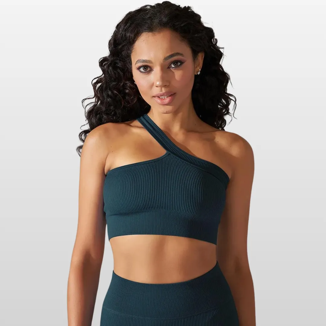 VESSA ONE SHOULDER SPORTS BRA