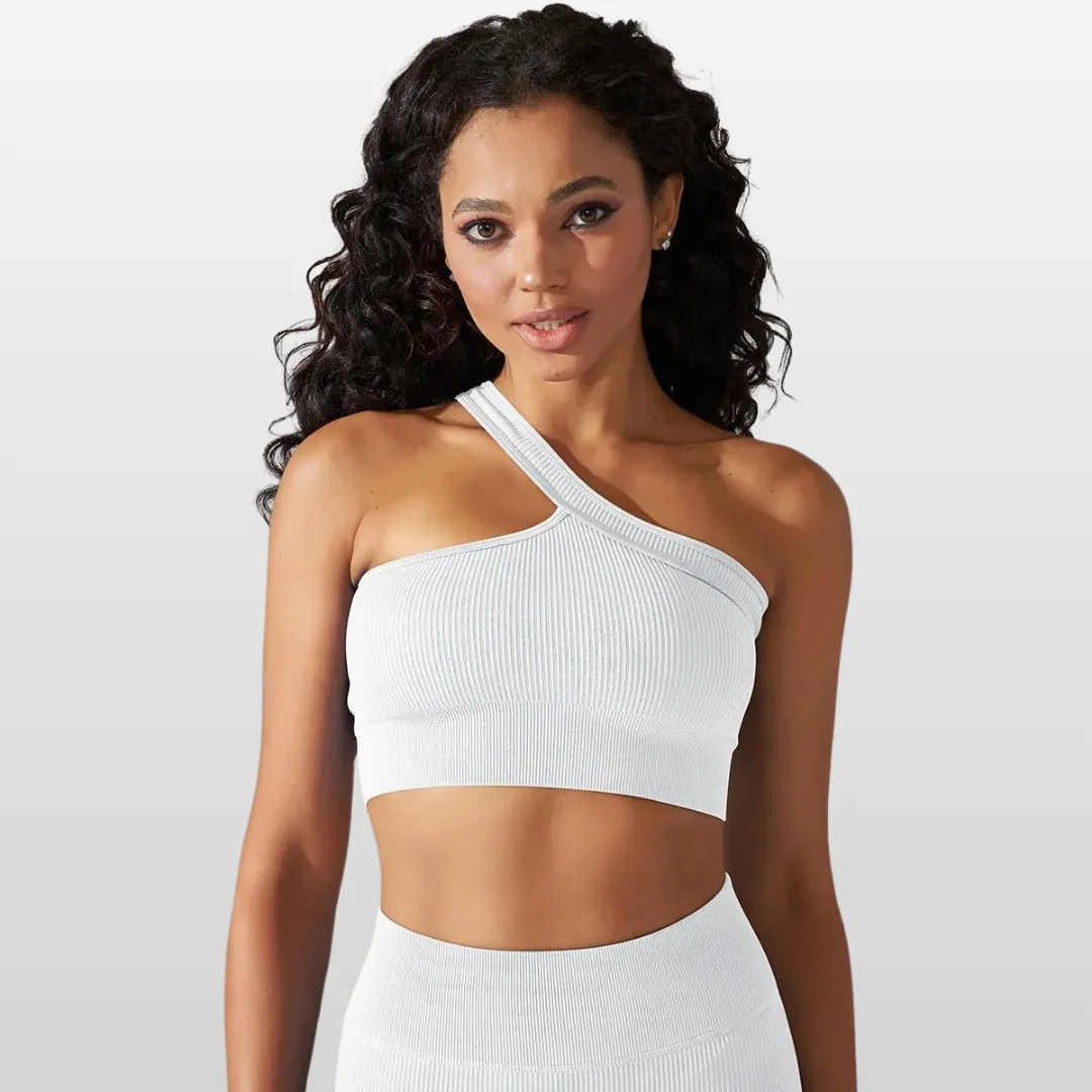 VESSA ONE SHOULDER SPORTS BRA