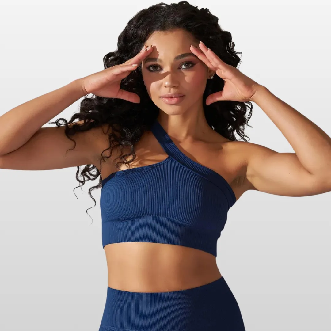 VESSA ONE SHOULDER SPORTS BRA