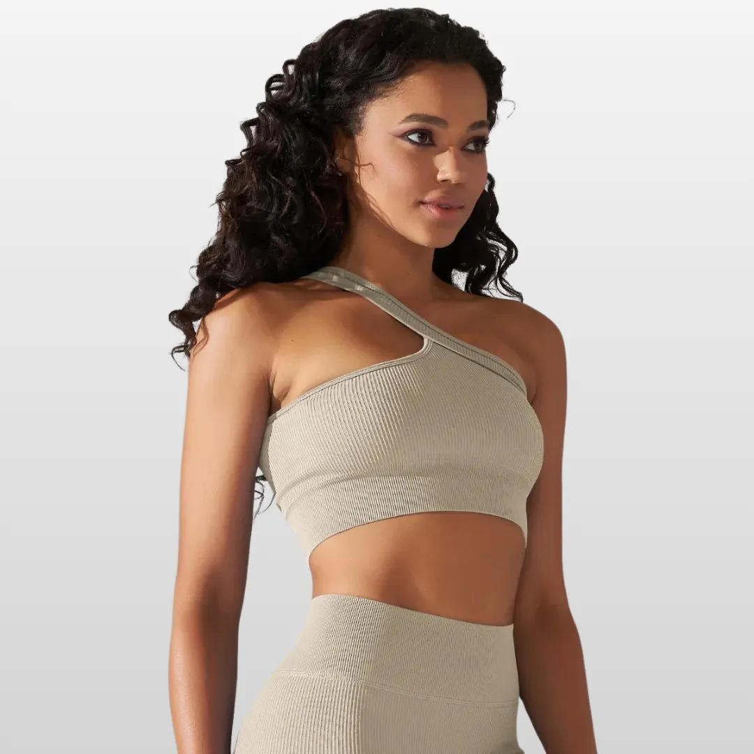 VESSA ONE SHOULDER SPORTS BRA