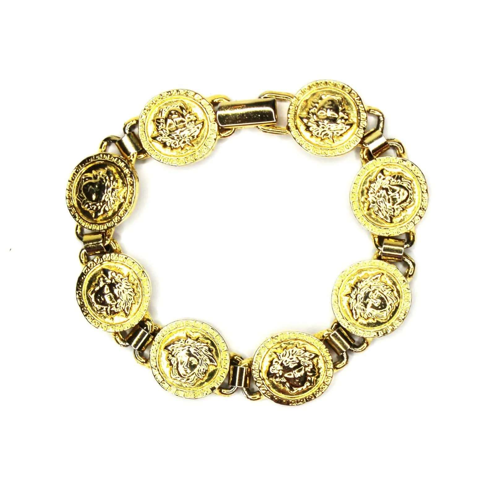 Vintage Versace Medusa Head Coin Bracelet