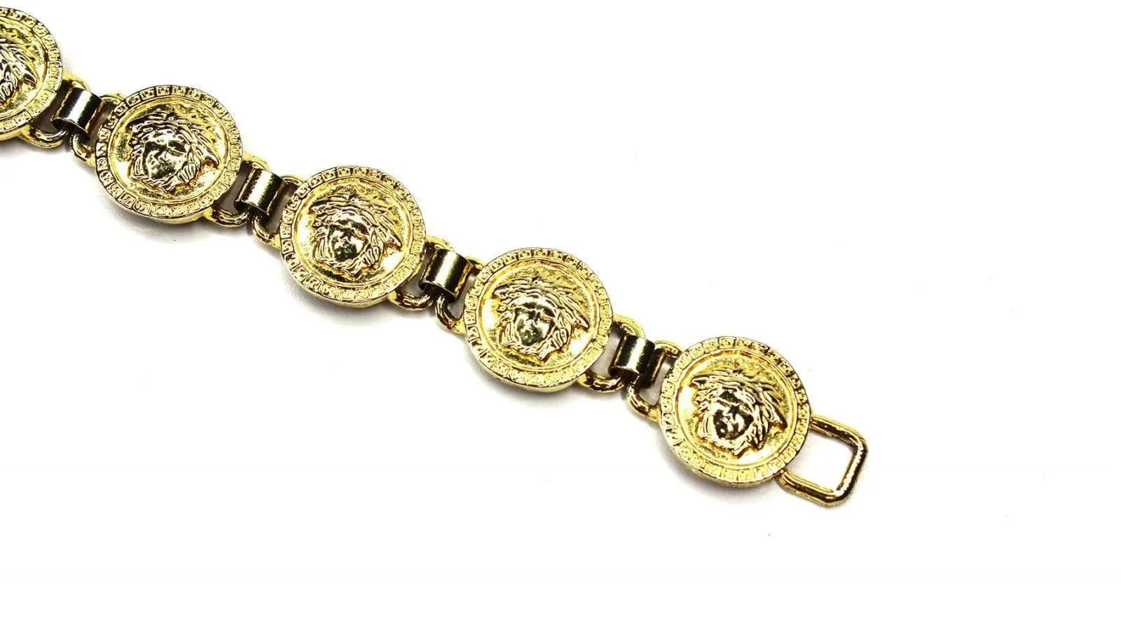 Vintage Versace Medusa Head Coin Bracelet