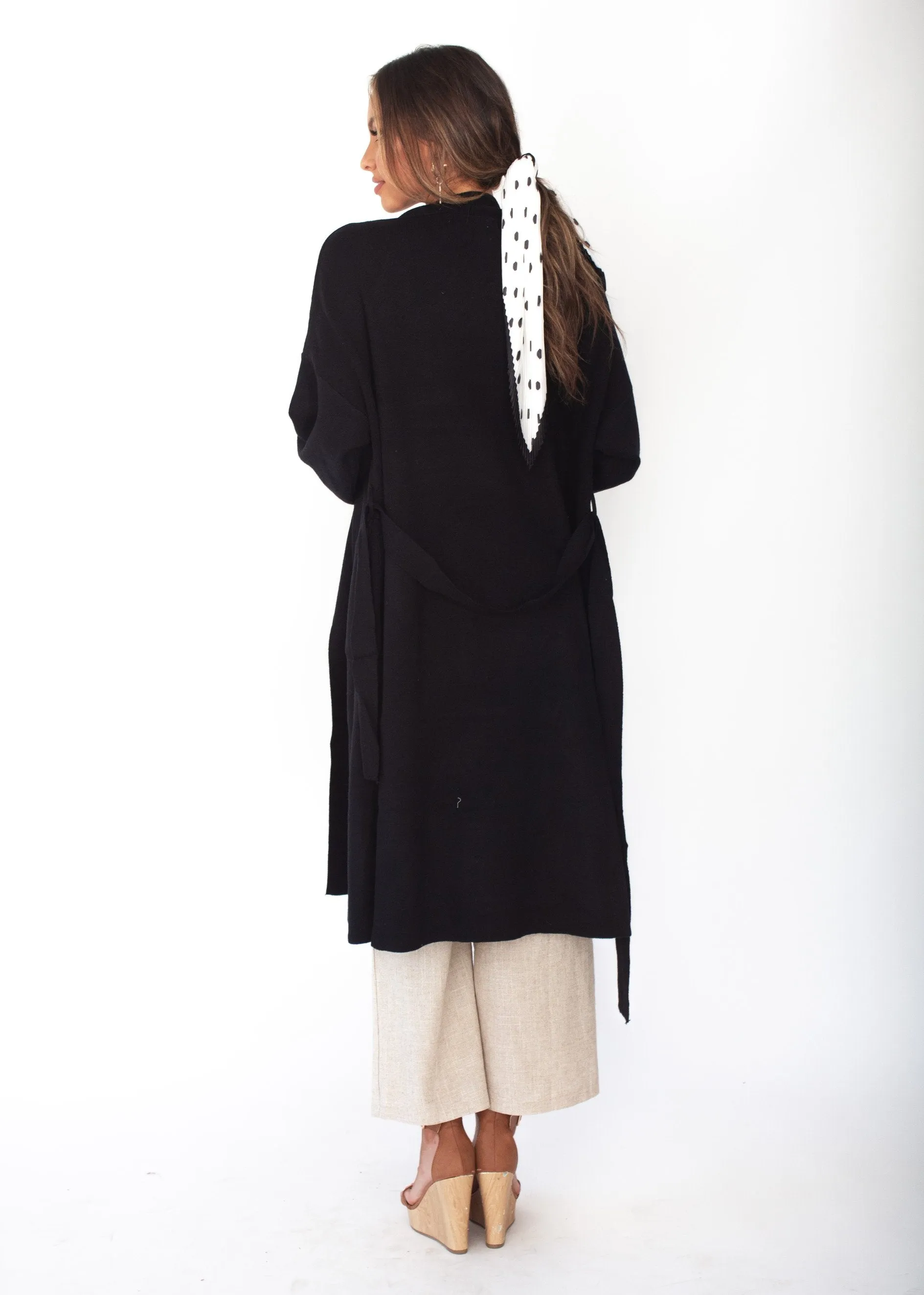 Virgo Knit Coat - Black