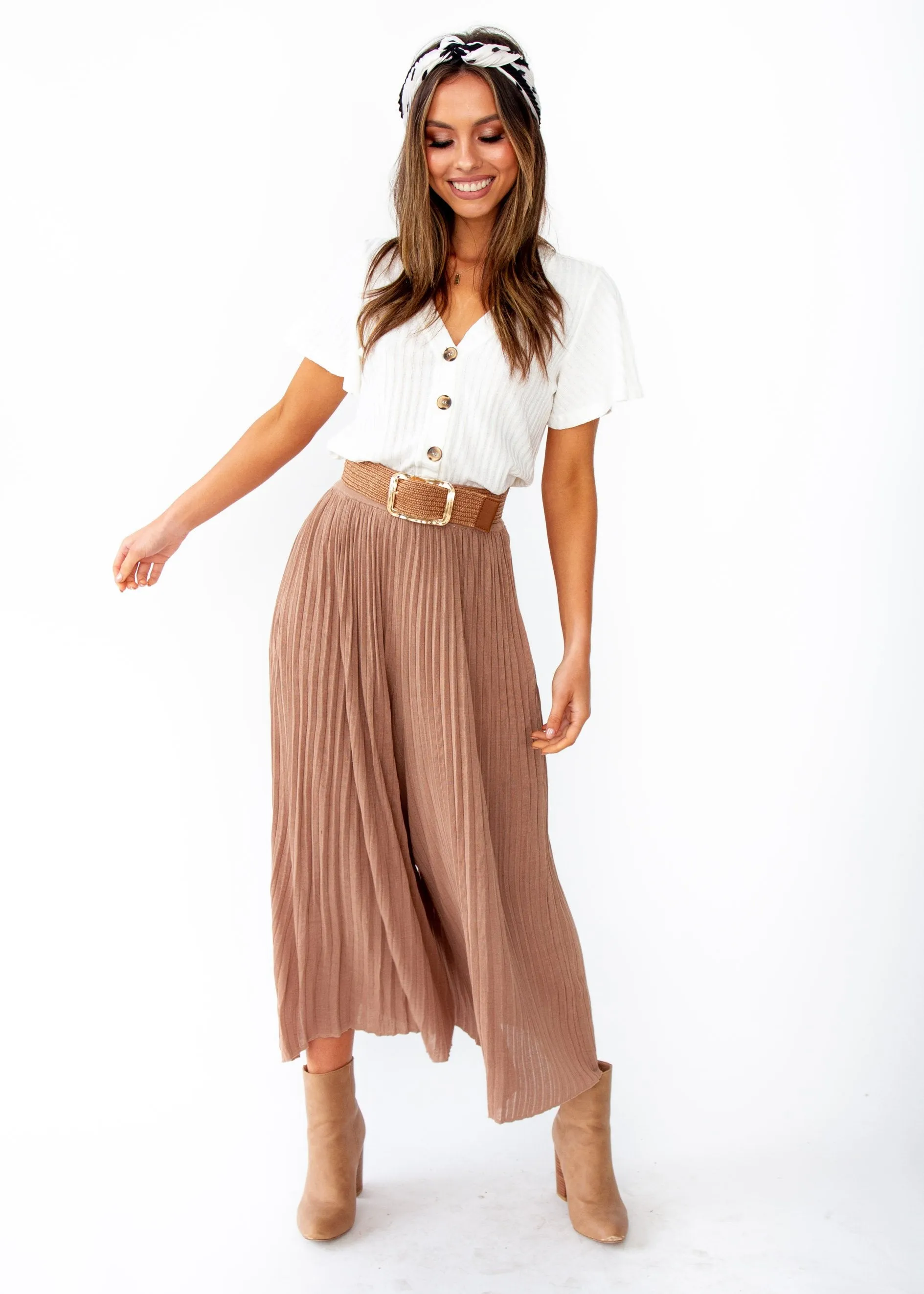 Wintercrest Knit Culottes - Mocha