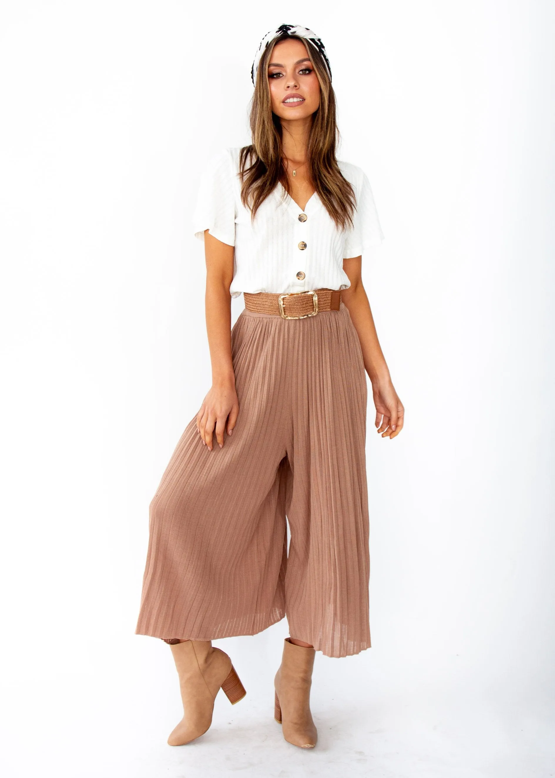 Wintercrest Knit Culottes - Mocha