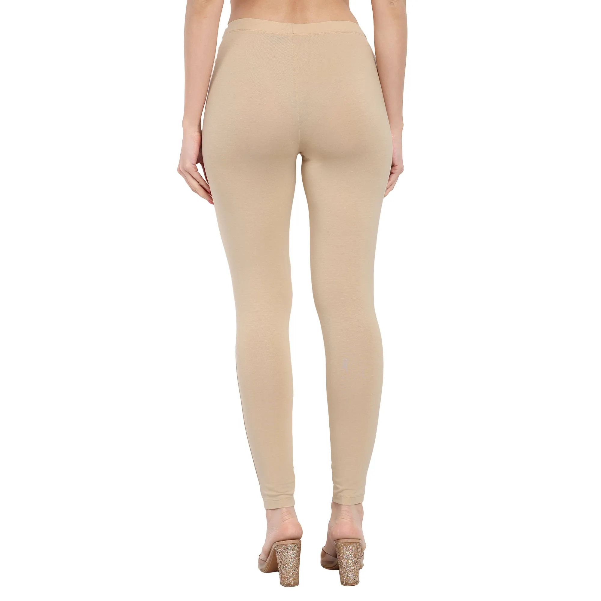 Women Beige Regular Legging