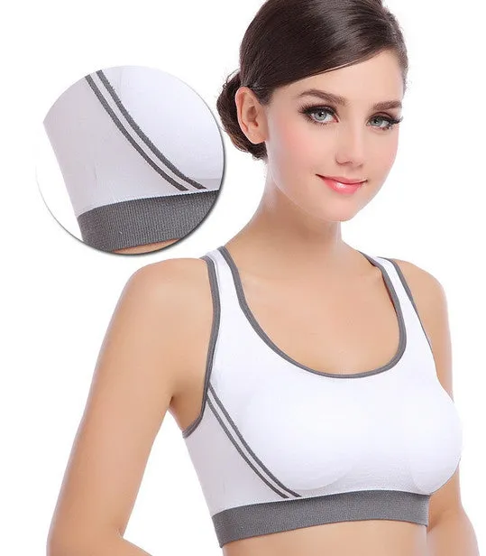 Women Yoga Athletic Sports Bras Crop Bra Tops Seamless Racerback