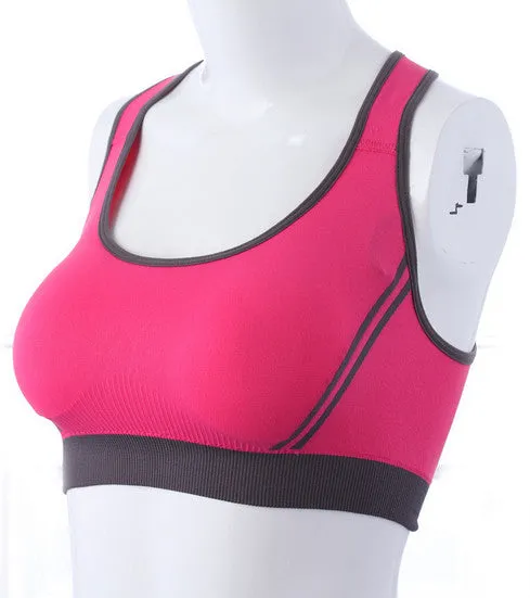 Women Yoga Athletic Sports Bras Crop Bra Tops Seamless Racerback