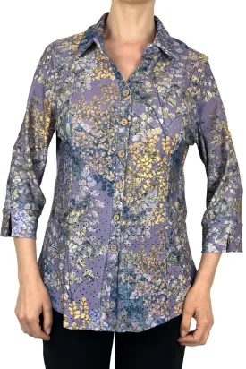 Women's Blouses On Sale  Quality Stretch fabric Soft Floral Print Sizes S-XLARGE Quality Made In Canada Yvonne Marie Boutiques