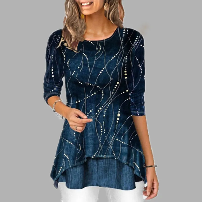 Women's Tunics Dot Blouses